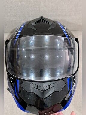 1Storm Motorcycle Modular Full Face Flip up Dual Visor Helmet- Size L